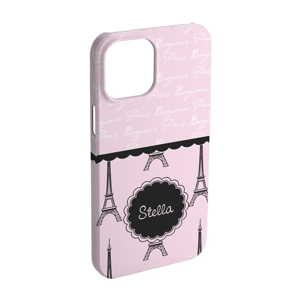 Custom Paris & Eiffel Tower iPhone Case - Plastic - iPhone 15 (Personalized)