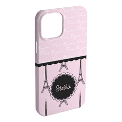 Paris & Eiffel Tower iPhone Case - Plastic - iPhone 15 Pro Max (Personalized)