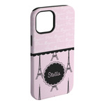 Paris & Eiffel Tower iPhone Case - Rubber Lined - iPhone 15 Pro Max (Personalized)