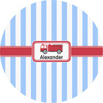 Firetruck Multipurpose Round Labels - 2" (Personalized)