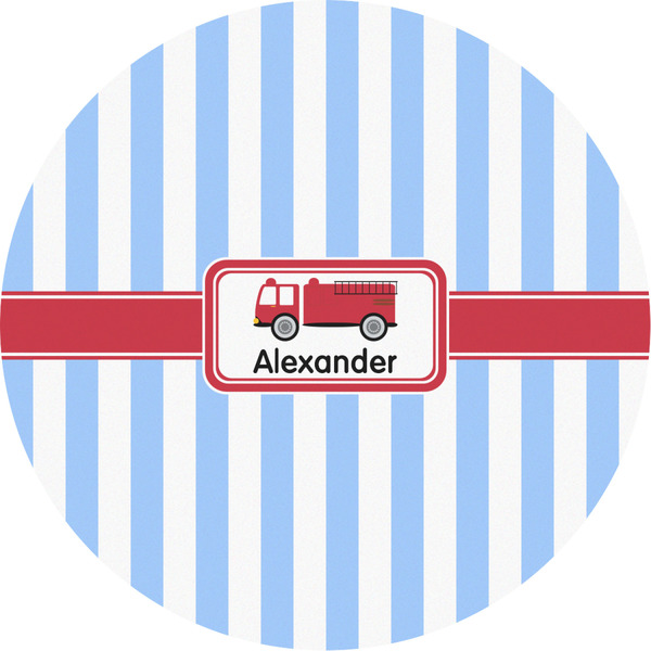 Custom Firetruck Multipurpose Round Labels - 2" (Personalized)