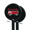 Firetruck Black Plastic 5.5" Stir Stick - Single Sided - Round - Front & Back