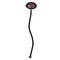 Firetruck Black Plastic 7" Stir Stick - Oval - Single Stick