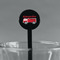 Firetruck Black Plastic 7" Stir Stick - Round - Main