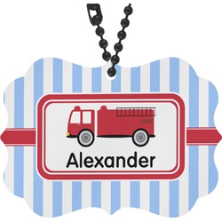 Firetruck Rear View Mirror Charm (Personalized)
