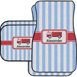 Firetruck Car Floor Mats Set - 2 Front & 2 Back (Personalized)