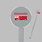 Firetruck Clear Plastic 7" Stir Stick - Round - Closeup