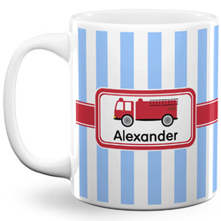 Firetruck 11 Oz Coffee Mug - White (Personalized)