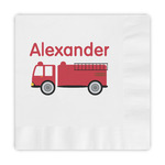 Firetruck Embossed Decorative Napkins (Personalized)