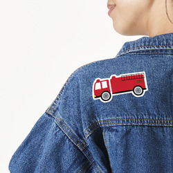 Firetruck Twill Iron On Patch - Custom Shape