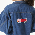 Firetruck Twill Iron On Patch - Custom Shape - X-Large