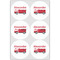 Firetruck Drink Topper - XLarge - Set of 6