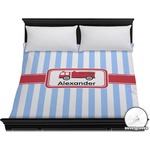 Firetruck Duvet Cover - King (Personalized)