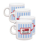 Firetruck Single Shot Espresso Cups - Set of 4 (Personalized)