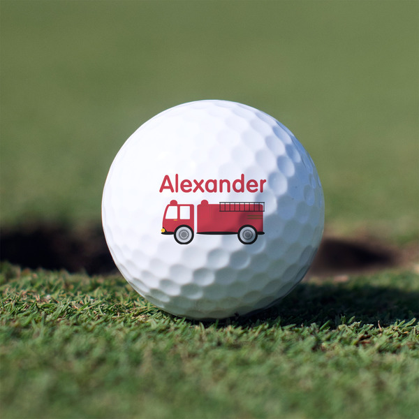 Custom Firetruck Golf Balls - Non-Branded - Set of 12 (Personalized)