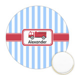 Firetruck Printed Cookie Topper - 2.5" (Personalized)