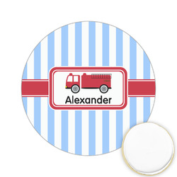 Firetruck Printed Cookie Topper - 2.15" (Personalized)