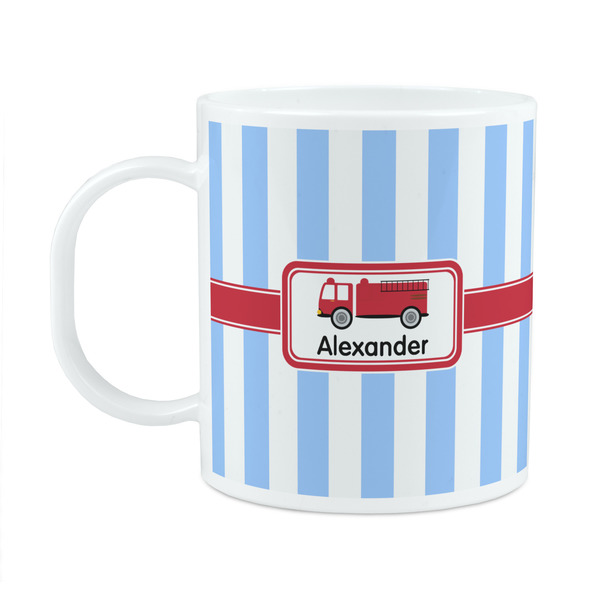 Custom Firetruck Plastic Kids Mug (Personalized)