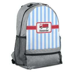 Firetruck Backpack - Grey (Personalized)