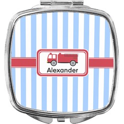 Firetruck Compact Makeup Mirror (Personalized)