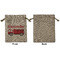 Firetruck Medium Burlap Gift Bag - Front Approval