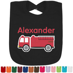 Firetruck Cotton Baby Bib (Personalized)