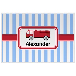 Firetruck Laminated Placemat w/ Name or Text