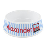 Firetruck Plastic Dog Bowl - Small (Personalized)