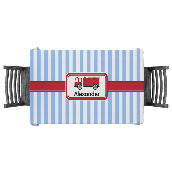 Custom Firetruck Tablecloth - 58"x58" (Personalized)