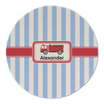 Firetruck Round Linen Placemat - Single Sided (Personalized)