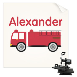 Firetruck Sublimation Transfer - Pocket (Personalized)