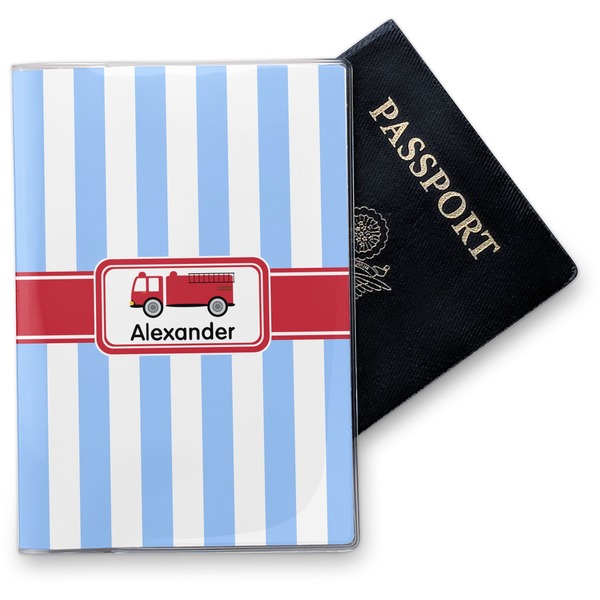 Custom Firetruck Vinyl Passport Holder (Personalized)