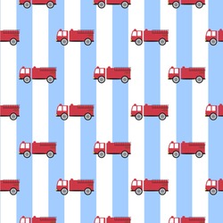 Firetruck Wallpaper & Surface Covering (Water Activated 24"x 24" Sample)