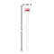 Firetruck White Plastic 7" Stir Stick - Round - Dimensions