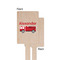 Firetruck Wooden 6.25" Stir Stick - Rectangular - Single - Front & Back