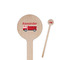 Firetruck Wooden 7.5" Stir Stick - Round - Closeup