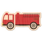 Firetruck Genuine Maple or Cherry Wood Sticker