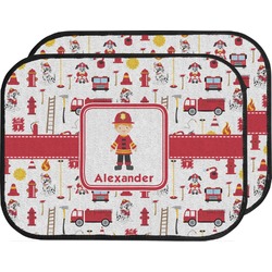 Firefighter Character Car Floor Mats (Back Seat) w/ Name or Text
