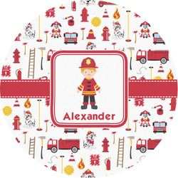 Firefighter Character Multipurpose Round Labels - 1" (Personalized)