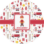 Firefighter Character Multipurpose Round Labels - 2" (Personalized)