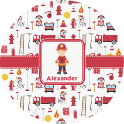 Firefighter Character Multipurpose Round Labels - 2" (Personalized)