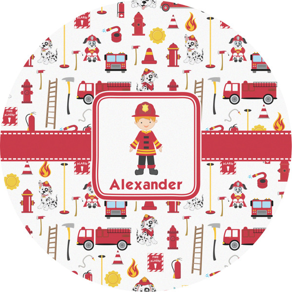 Custom Firefighter Character Multipurpose Round Labels - 2" (Personalized)