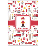 Firefighter Character Wood Print - 20x30 (Personalized)