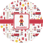 Firefighter Character Multipurpose Round Labels - Custom Sized (Personalized)