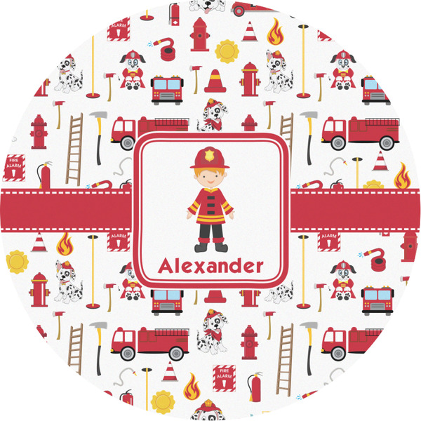 Custom Firefighter Character Multipurpose Round Labels - 3" (Personalized)