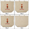 Firefighter Character 3 Reusable Cotton Grocery Bags - Front & Back View