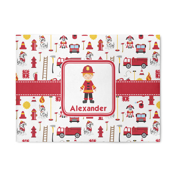 Custom Firefighter Character Area Rug (Personalized)
