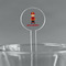 Firefighter Character Clear Plastic 7" Stir Stick - Round - Main