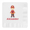 Firefighter Character Embossed Decorative Napkin - Front View