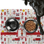 Firefighter Character Dog Food Mat - Large w/ Name or Text